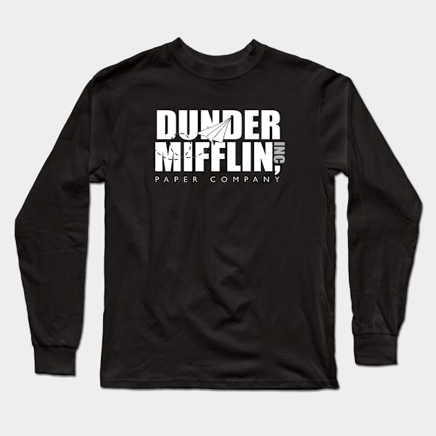 Dunder Mifflin The Office Long Sleeve T-Shirt by Bigfinz